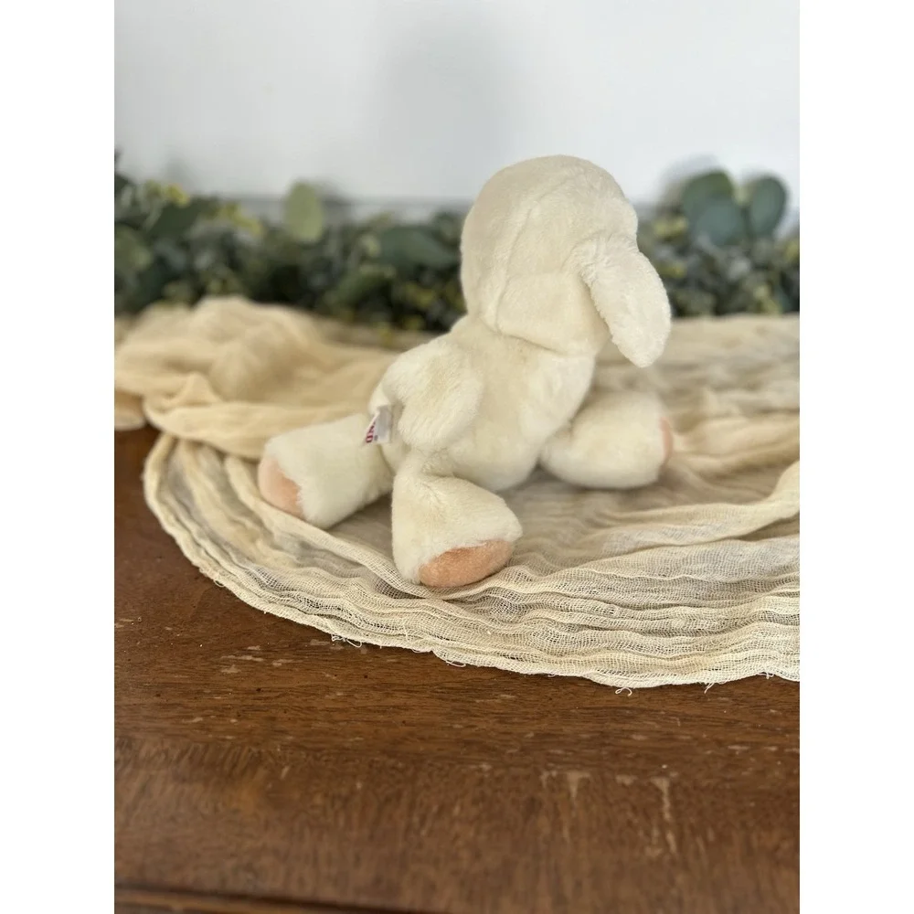 1983 GUND Vintage Lamb‎ Sheep Ivory White Baby Toy 8